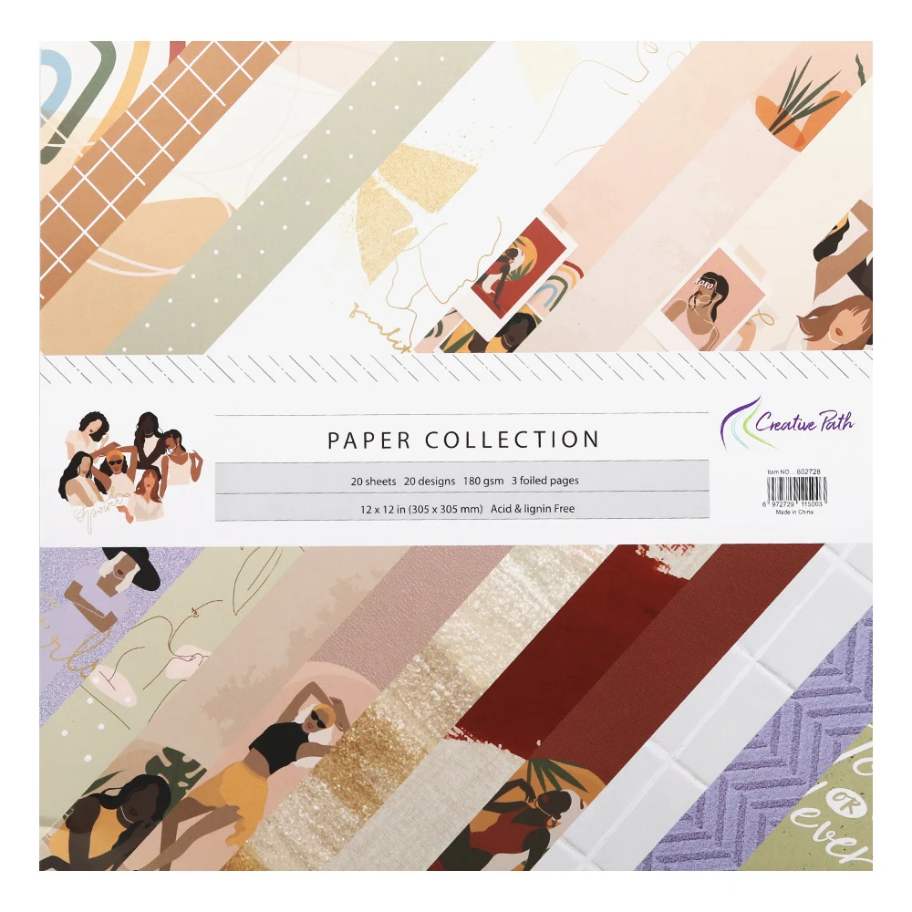 

Creative Path 12 Inch Scrapbooking Paper 20 Sheets DIY Craft Background Decorative Pattern Designer Pack DIY 305x305mm Acid Free