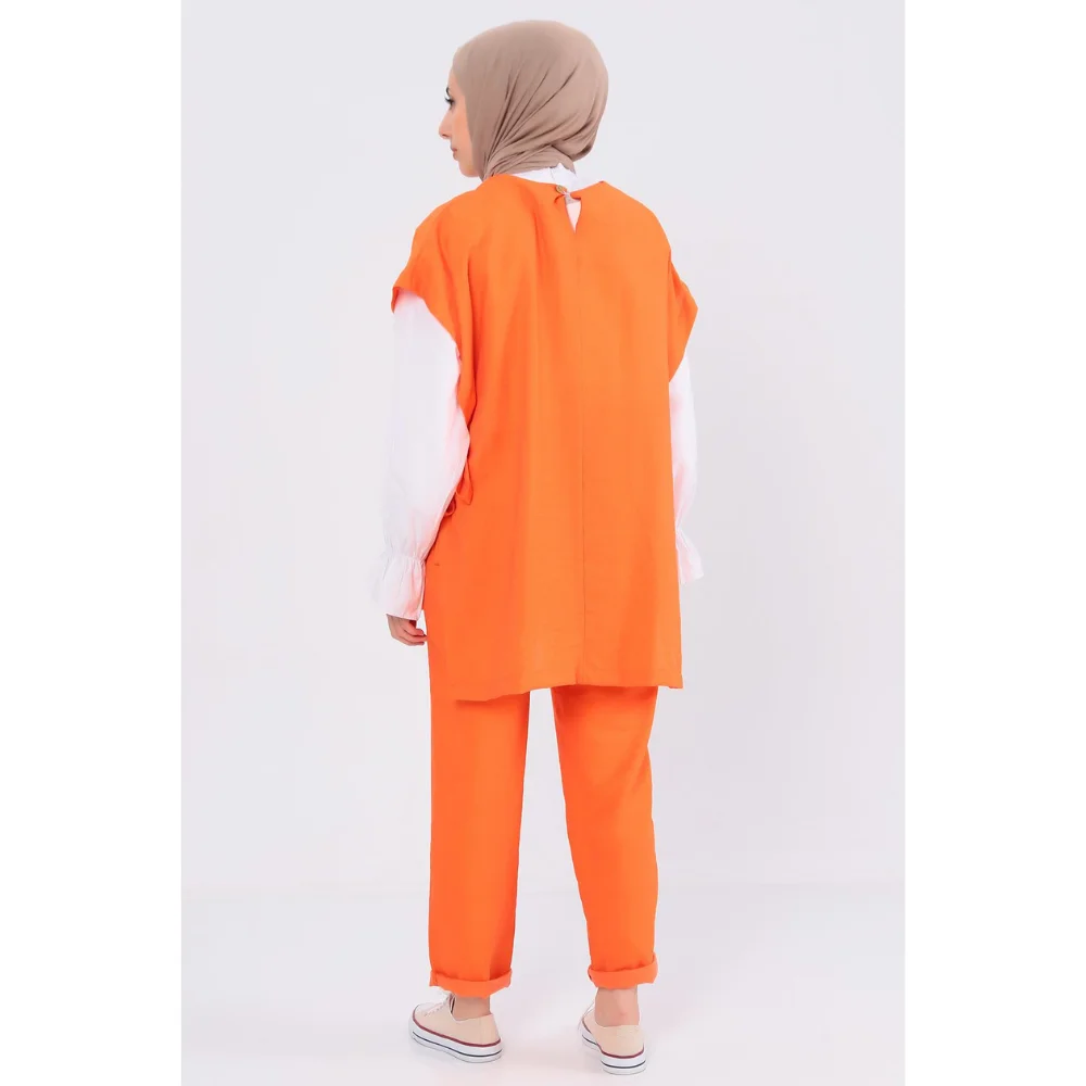 Tie Side Sleeveless Long Back Suit Hijab Islamic Trend Fashion abaya muslim dress women kaftan open abaya long dress african dre