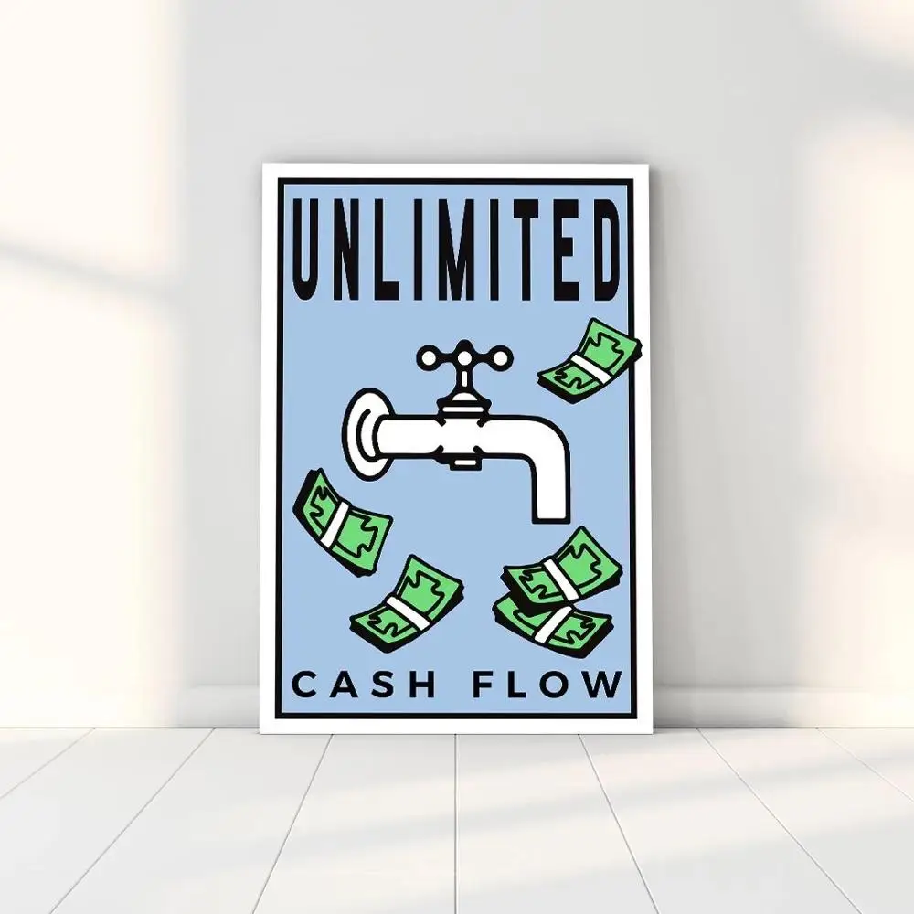 Unbegrenzter Cashflow настенное Искусство Холст Картина с реалистичностью абстрактное искусство настенные картины печать для гостиной