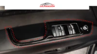 for audi q7 2006 2015 door trim decor set car accessorie coating piano black red carbon fiber window handle