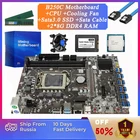 Материнская плата для майнинга B250C с DDR4 RAM G3900 CPU и охлаждающим вентилятором, поддержка 12 GPU mSATA SSD для 12 pcie 16x Mine видеокарты