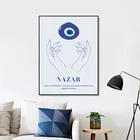Nazar художественная живопись сглаза, религиозный плакат, винтажный современный настенный художественный холст среднего века, печать, украшение для гостиной, картина