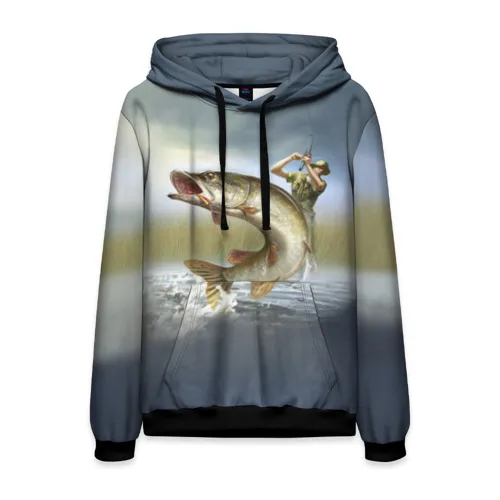 Мужская толстовка 3D Щука | одежда