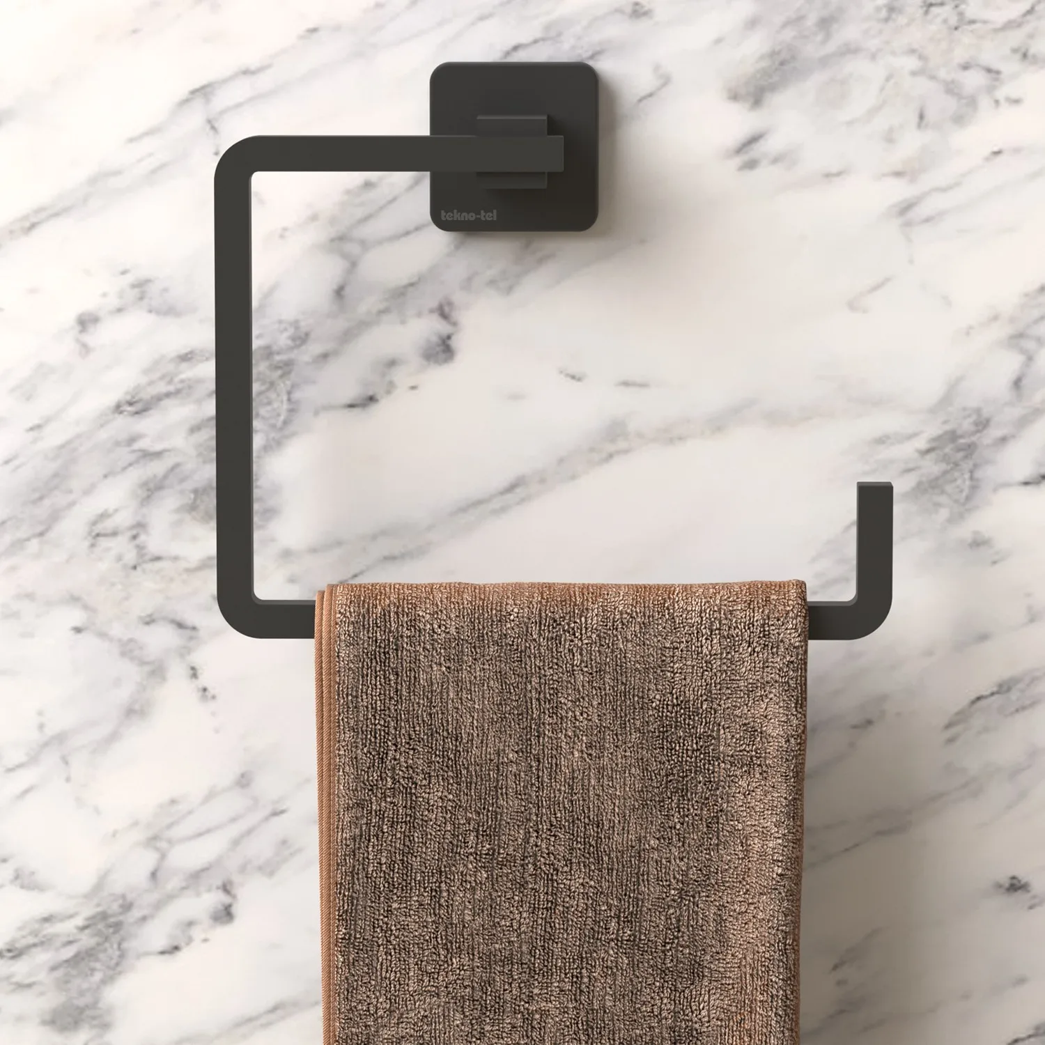 

Metal Towel Holder Wall Mounted Fixed Tight Aluminum Stainless Matte Black Stylish Screw Anchor Mount WC Bathroom Kitchen Access