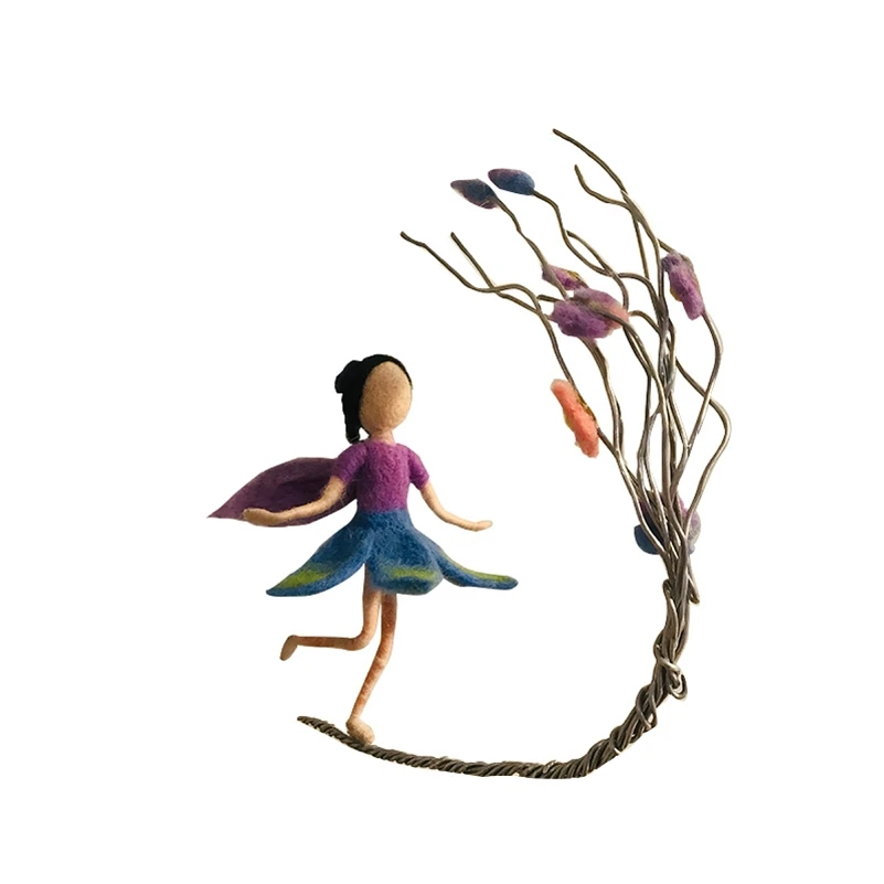 Набор для валяния иглой начинающих Цветочная фея подарок мамы коврик иглы