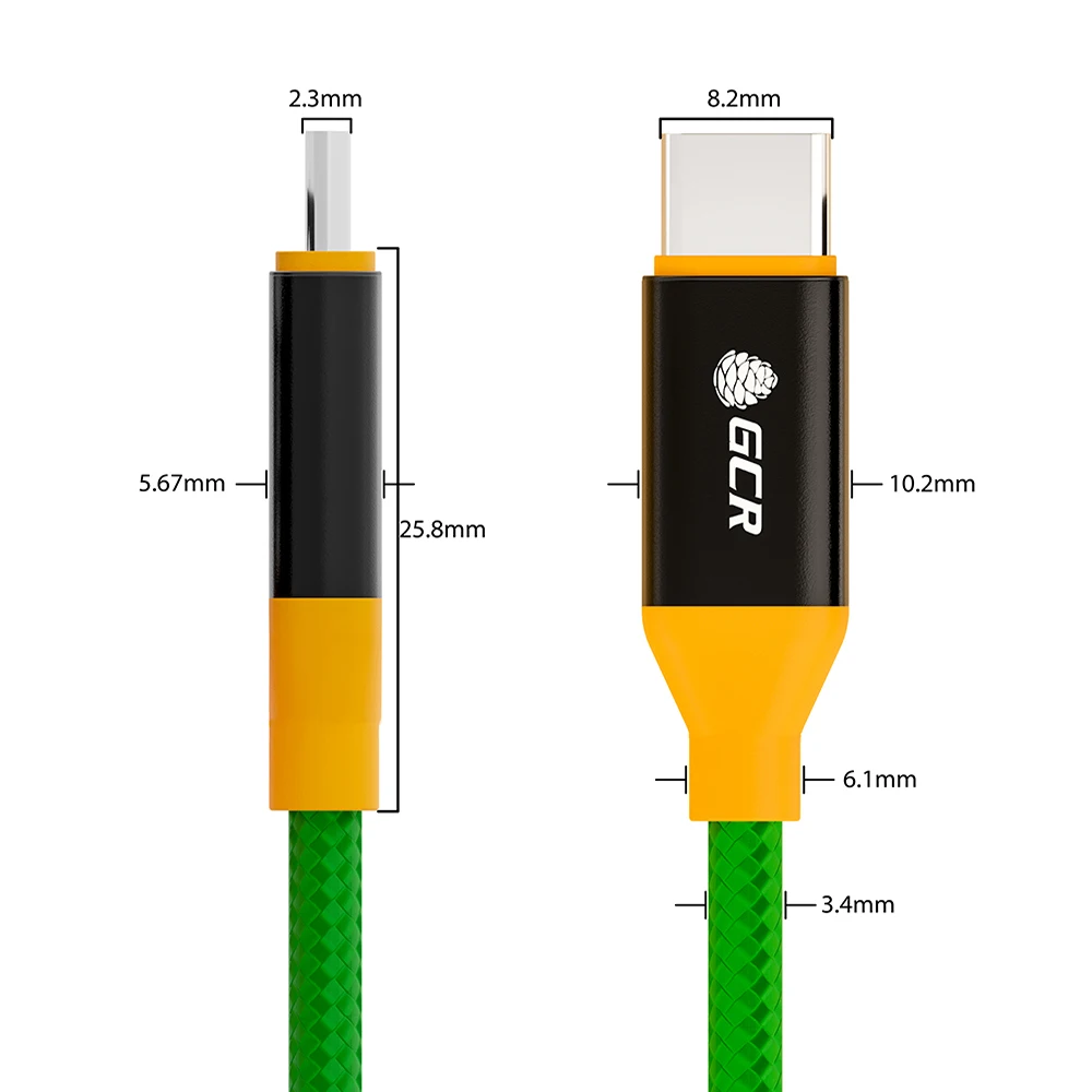 GCR Кабель USB Type C зарядка для телефона Android charging for Samsung Xiaomi Lenovo data cable зарядное