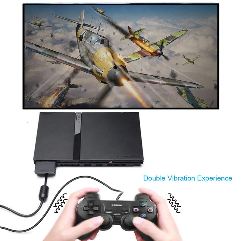 Устройство управления Dualshock для PS2 игровые консоли со встроенным двойным