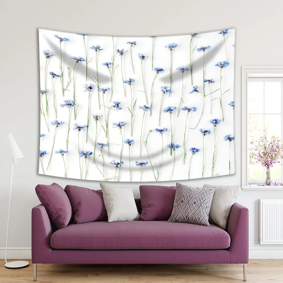 

Tapestry 65-73f Blue Wildflowers Countryside Summer Garden Nature Theme Photo Printed