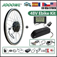 500W 48V Electric Bike Conversion Kit with Battery Rear Hub Motor Gear Brushless Freewheel 20" 26" 700C Bicycle Tour Commuting