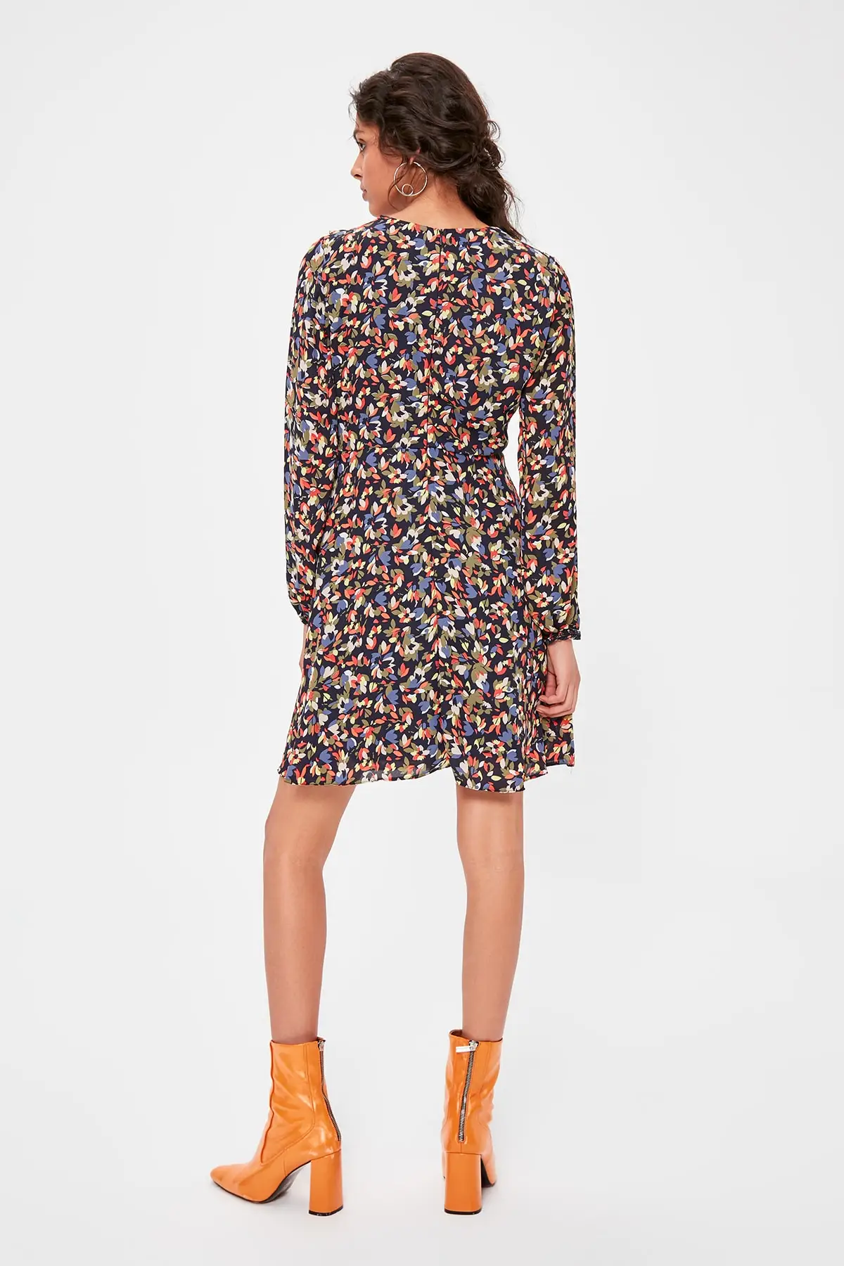 Модное разноцветное платье с узором TWOAW20EL1546|Женские платья| |