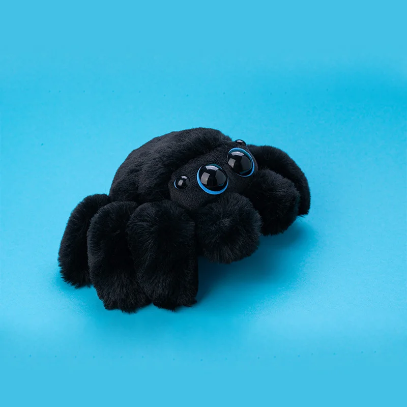 Мягкая игрушка BOOMTS паук &quotПавучок&quot черного цвета с цветными глазами из