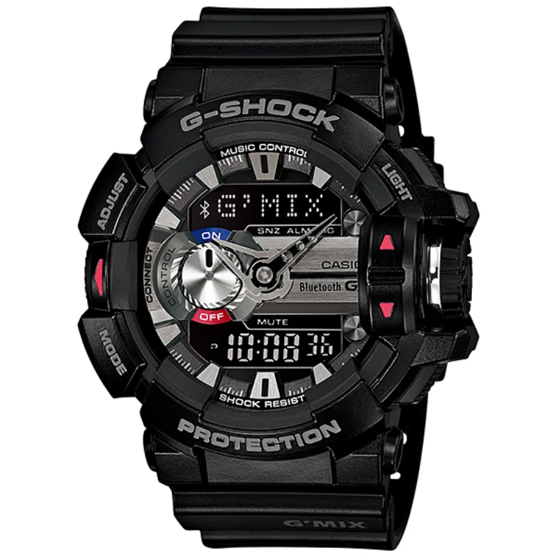 Мужские часы Casio G SHOCK с аналоговым и цифровым циферблатом черного цвета