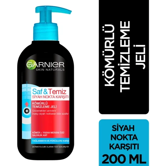 

Garnier Pure & Clean Anti-Blackhead Cleaning Gel with Charcoal 200 ml