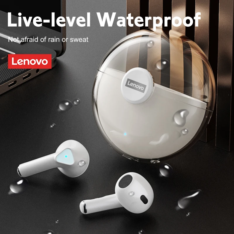 

Lenovo LP80 TWS Bluetooth 5.0 Wireless Earphone Charging Box Waterproof Headsets Sports Earbuds Touch Control Headphone With Mic