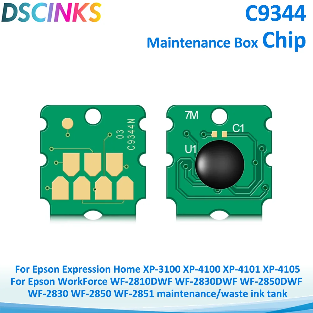 

Новый чип для картриджа Epson C9345 9345, чип резервуара для отходов чернил для L15158 L15150 L15160 WF7820 7830 C8000 WF7848 WF6578 L8188