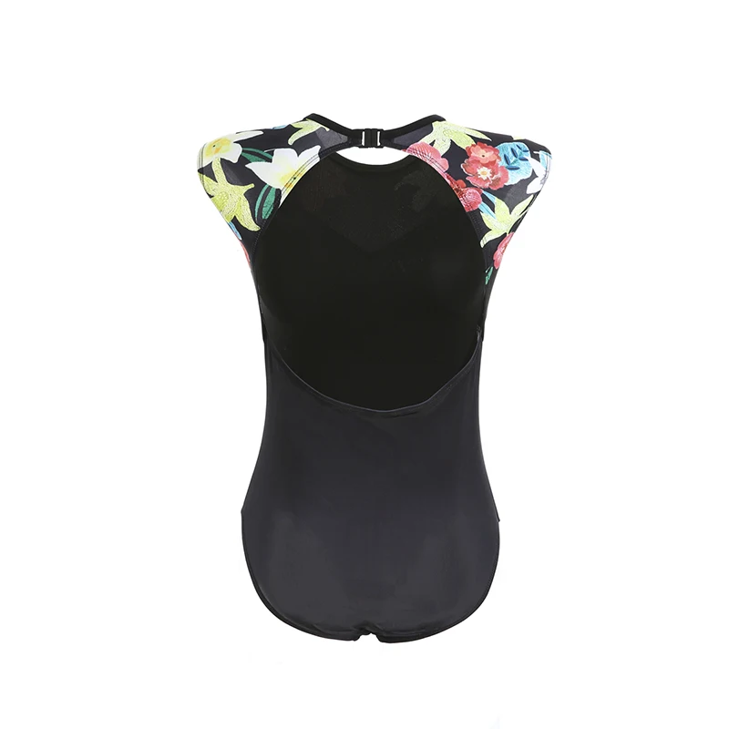 Женский слитный купальник с цветочным принтом пикантный купальный костюм