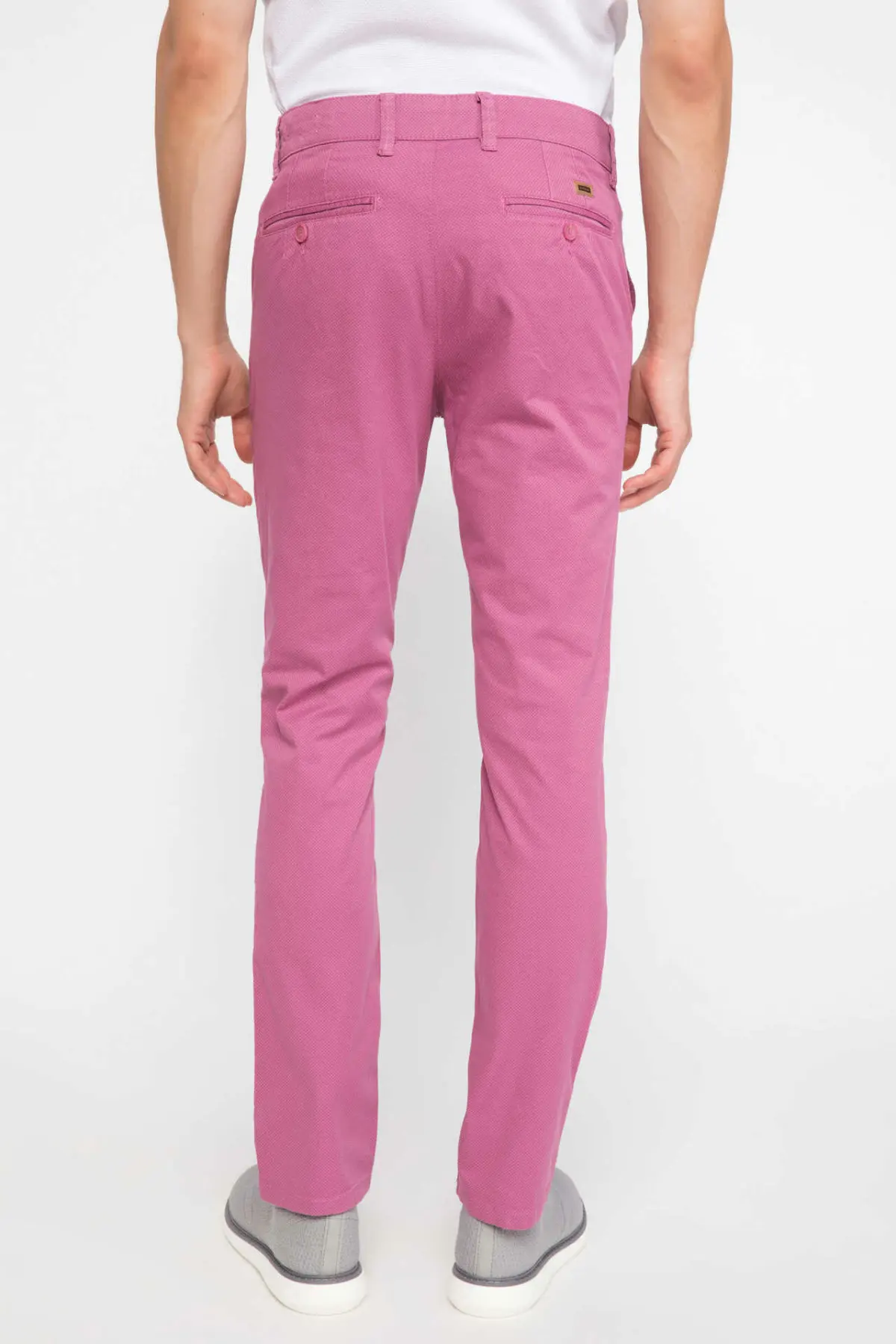 Дефакто мужские розовые яркие повседневные брюки классические стильные длинные