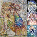 Алмазная живопись 5D сделай сам, картина из квадратныхкруглых страз, мультяшная Милая Вышивка для девочек, Набор для вышивки крестиком, мозаика, декор для комнаты, подарки