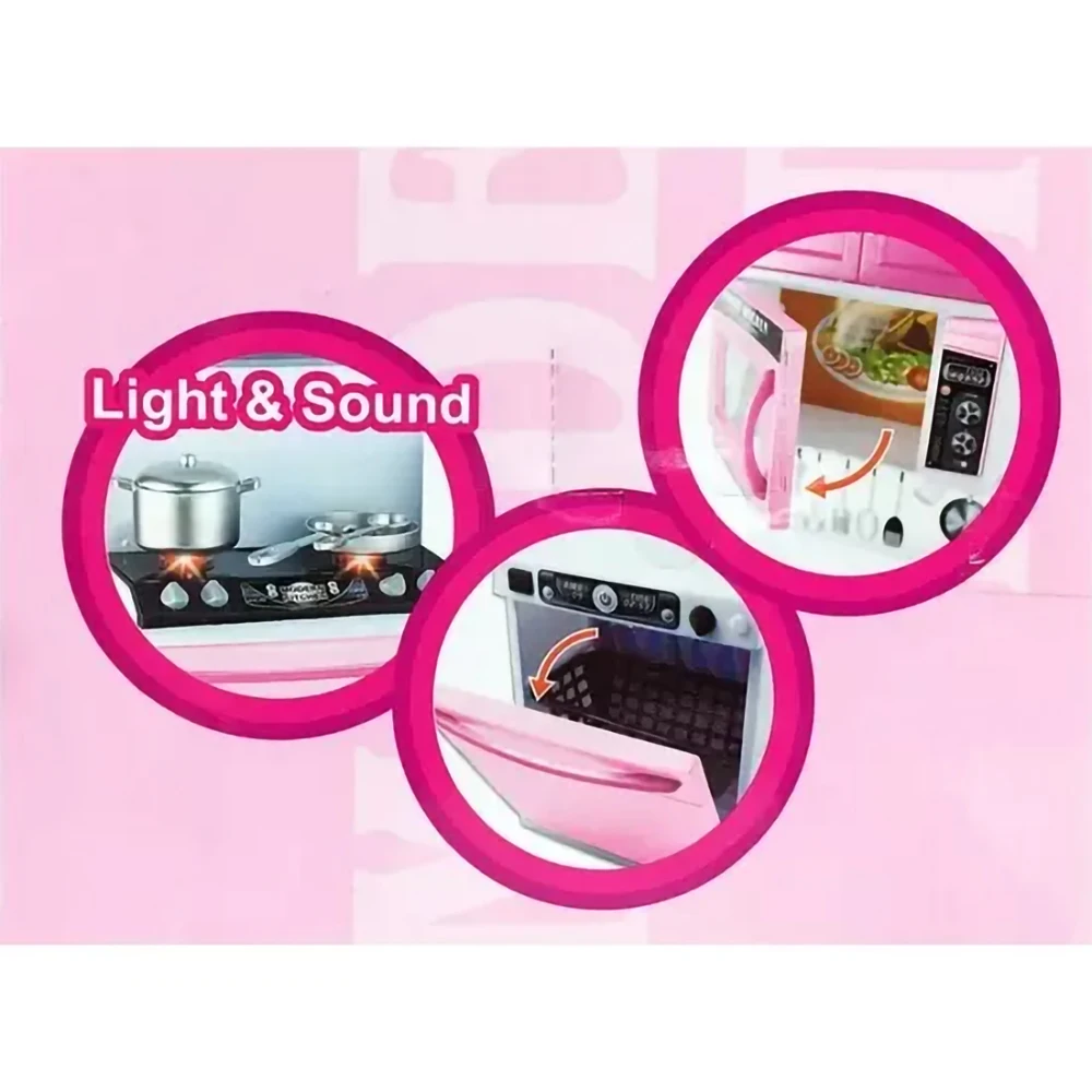 kitchen toys girl gift child playset 4 in 1 set montessori kids doll house cooking cabinet hello kitty barbie home accessories free global shipping