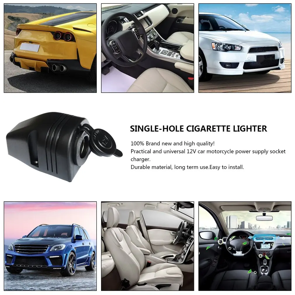 

New 12/24V Outlet Marine Boat Caravan Car Cigarette Lighter Splitter Power Socket Adapter Connector New Dropping Shipping