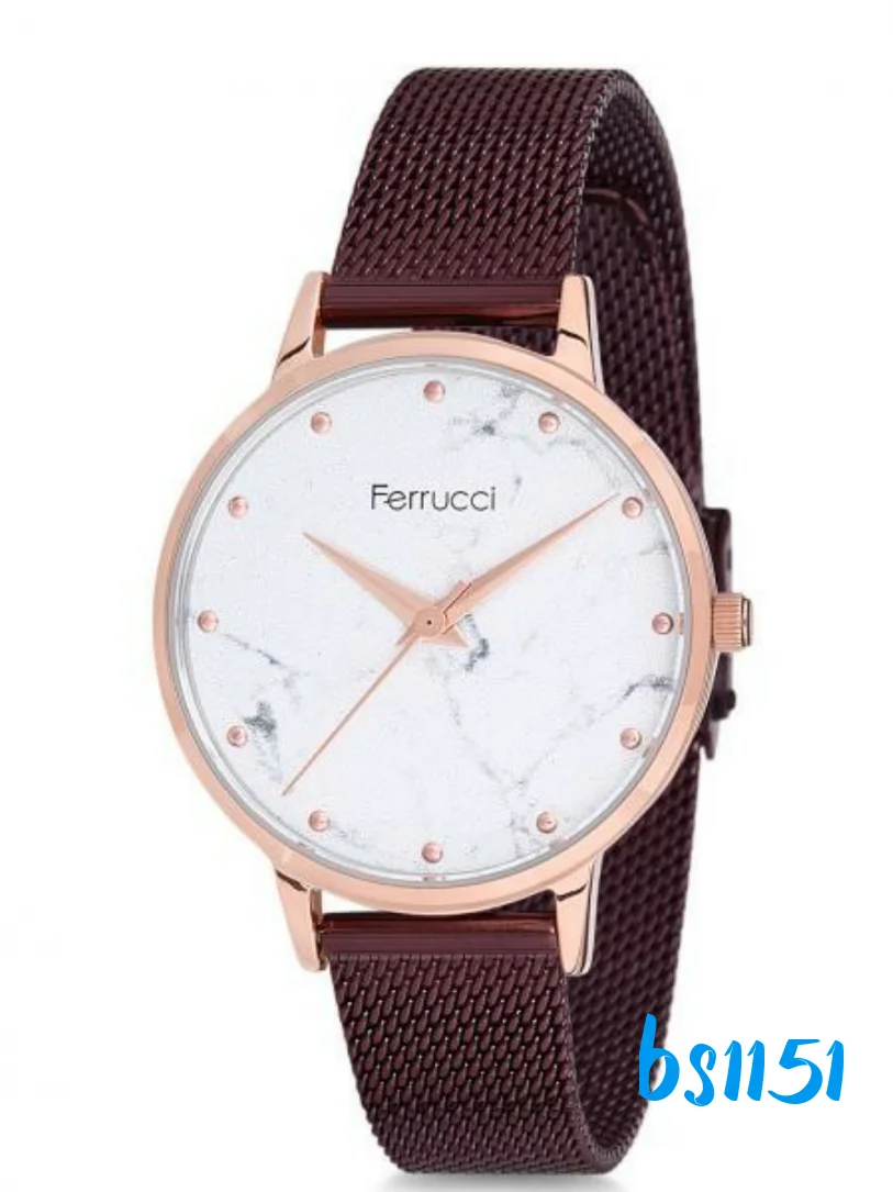 Женские часы Ferrucci Mesh модные золотые серебристые черные|Женские наручные часы| |