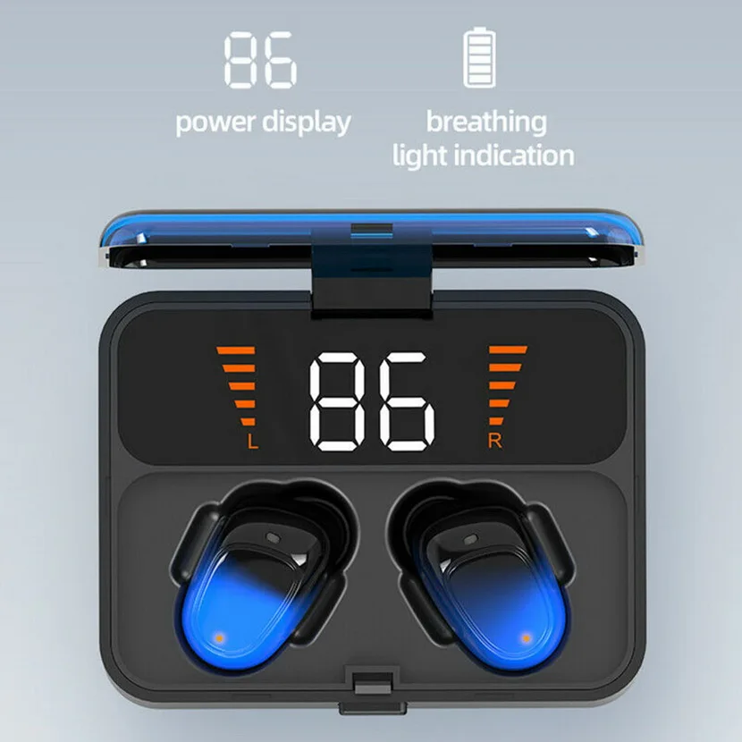 50 шт., комплект ES01, TWS, Bluetooth наушники V5.0, сенсорные беспроводные наушники, 9D, стерео, Спортивная, водонепроницаемая гарнитура