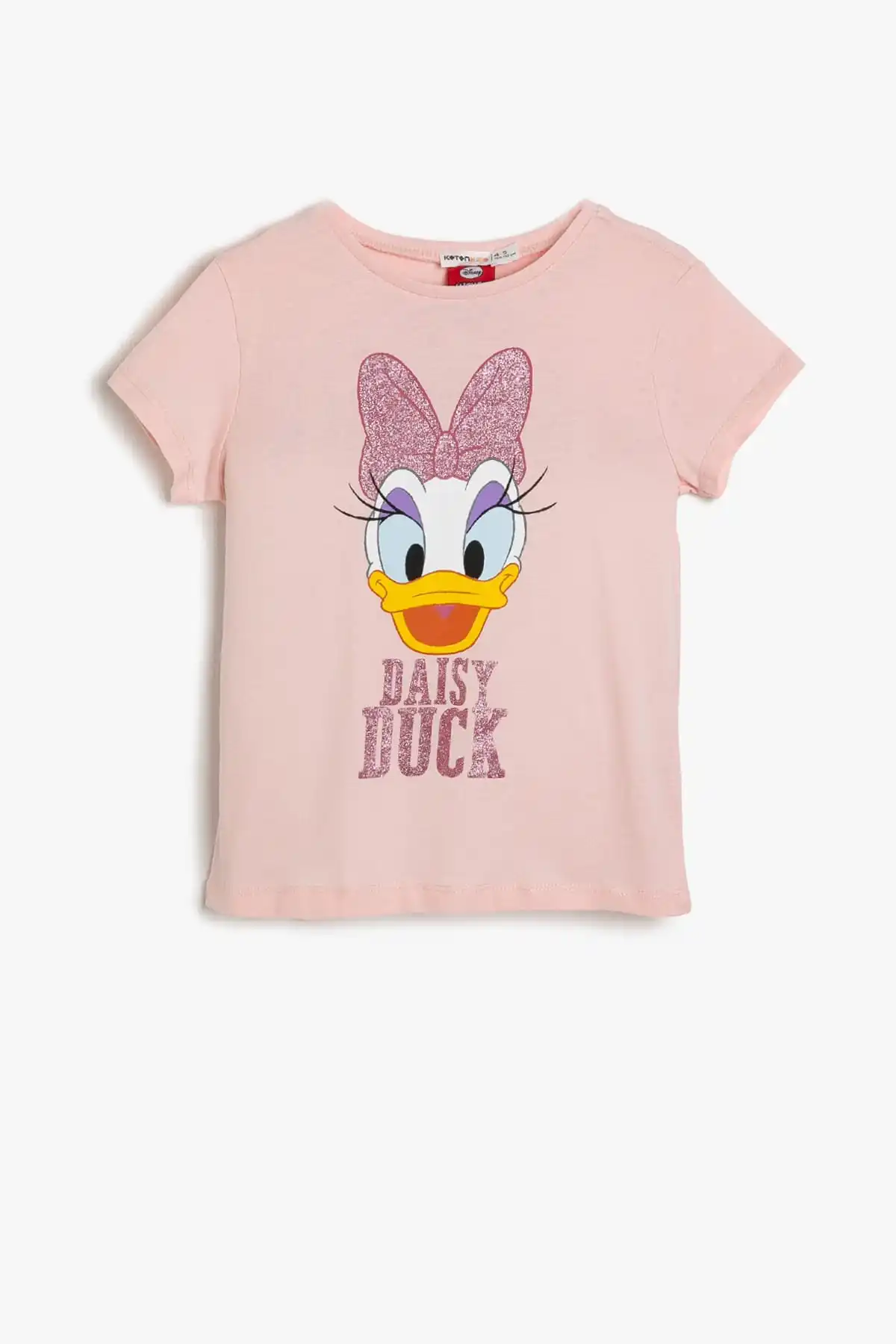 Koton Kids Pink Female Child Daisy Duck Printed T-Shirt | Женская одежда