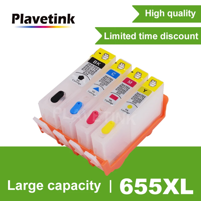 

Plavetink 655XL Cartridge For HP 655 XL Printer cartridges Work for Deskjet Ink Advantage 3525 4615 4625 5525 6520 6525 Printer