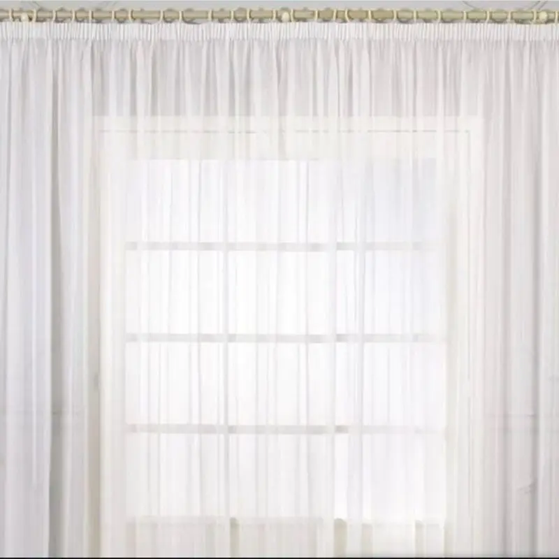Тюлевая занавеска для гостинной кухни комнаты готовая белая бежевая розовая