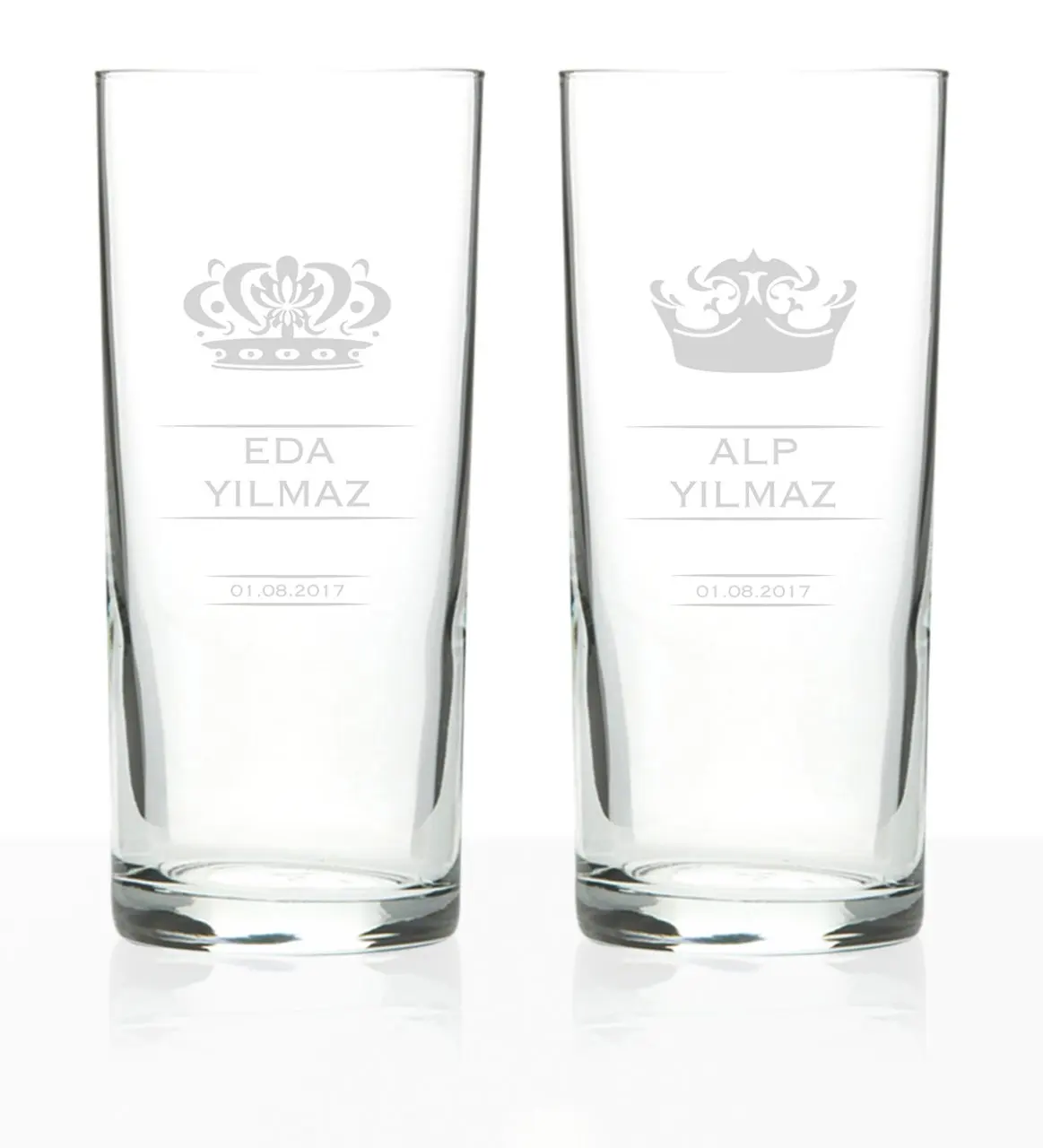 

Personalized 2'li King and Queen Arrack Cup Set-2