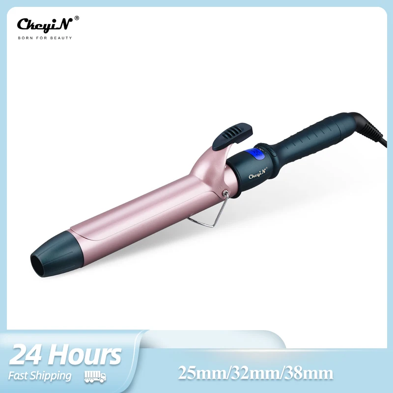 

CkeyiN Professional Hair Curler Ceramic Tourmaline Curling Iron Machine Wand Barrel Wrap Kit Hair Styling Tool 32mm 25mm 38mm