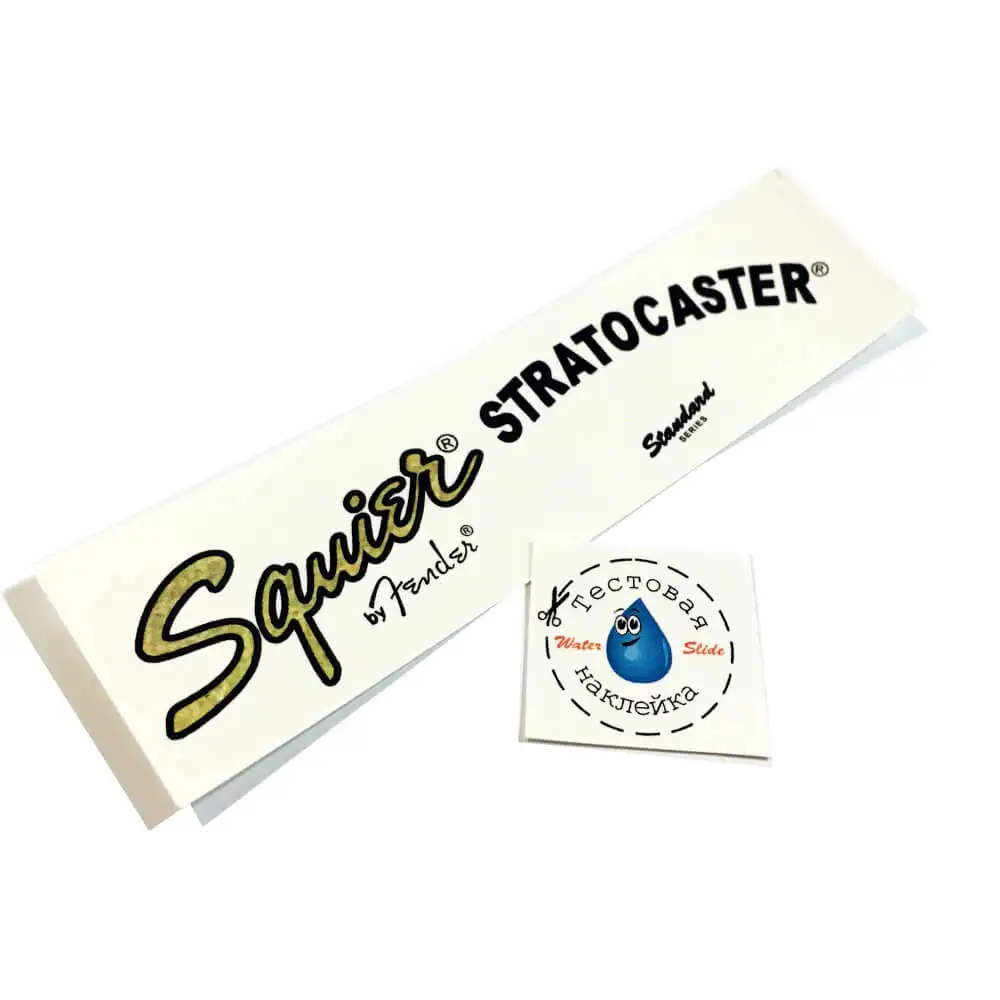 Декаль для пера грифа гитары &quotSquier Stratocaster&quot | Спорт и развлечения