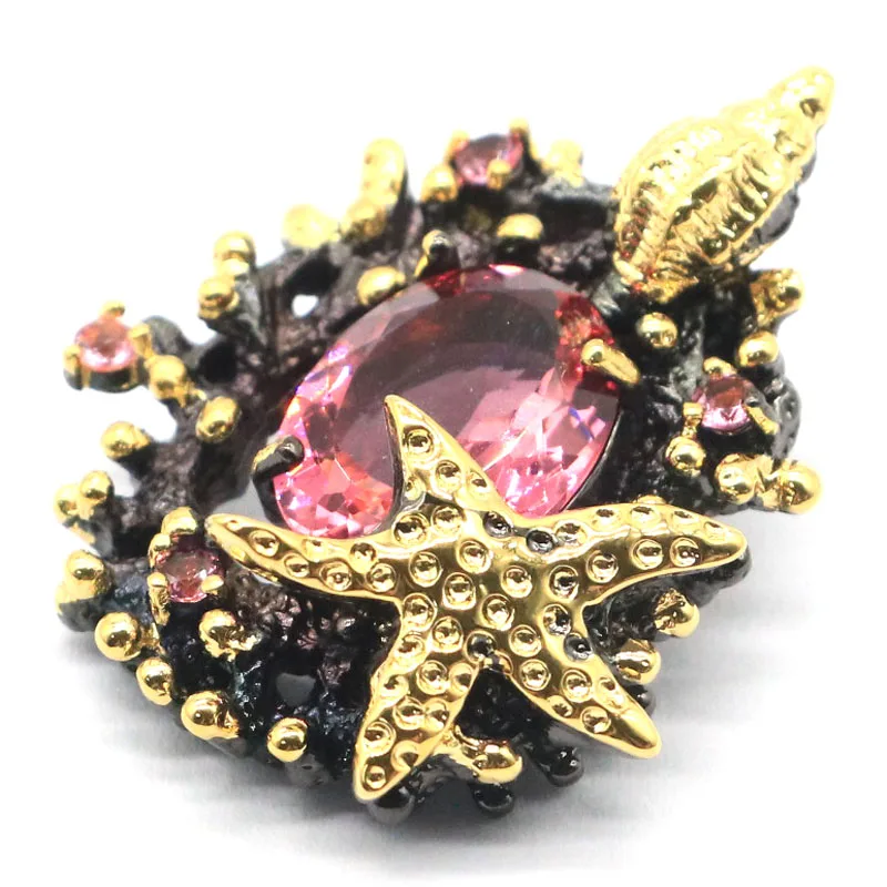 39x32 мм подвеской в виде морской звезды для Для женщин создан Аквамарин кунцит