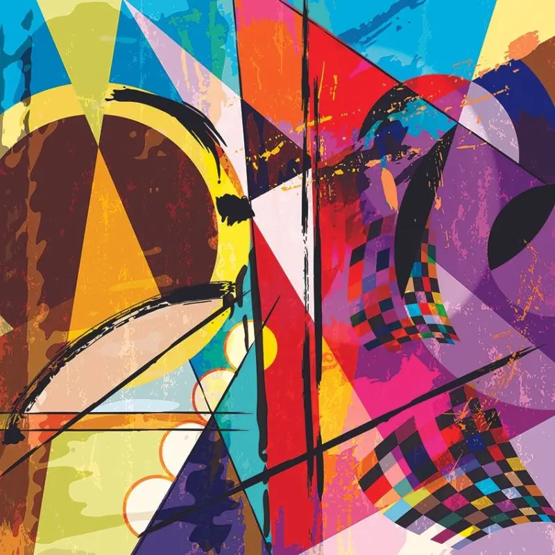 Занавеска для душа абстрактная работа с красными штрихами брызгами и