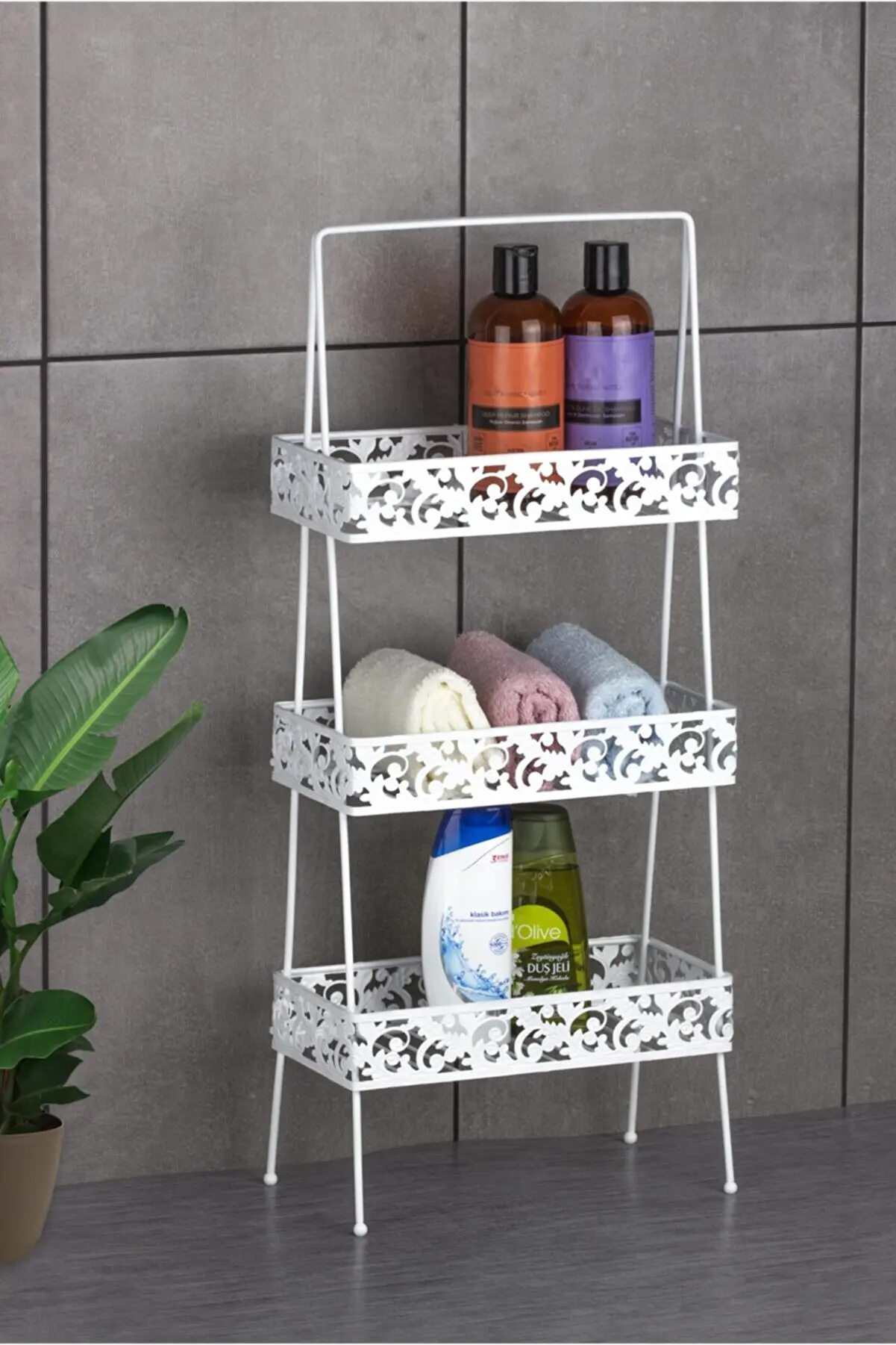

Kitchen/Bathroom/White Leg Corner Kitchen - Bathroom Shelf