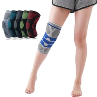 silicone spring knee pad elastic patella protector men women sports kneepads basketball running compression knee sleeve support