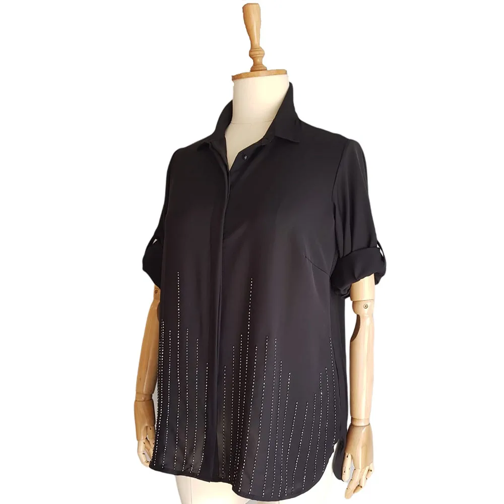 Женская модная летняя одежда Hanezza большого размера 2021 элегантные тканые рубашки