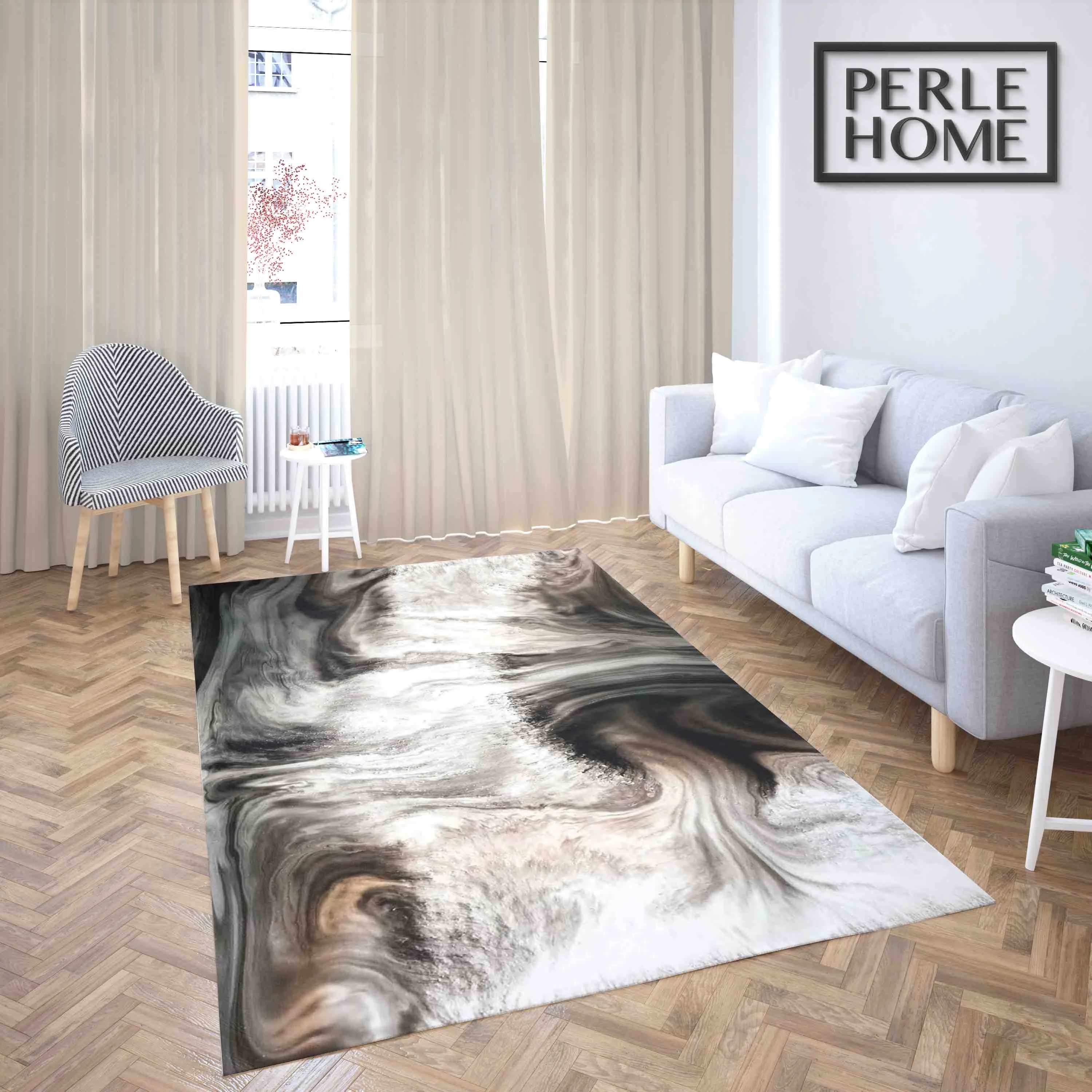 

Favolli Anti-slip Carpet Indoor Printed Decoration Area Rugs Living Room Bedroom Bedside Bay Window Sofa Floor Decor Mat