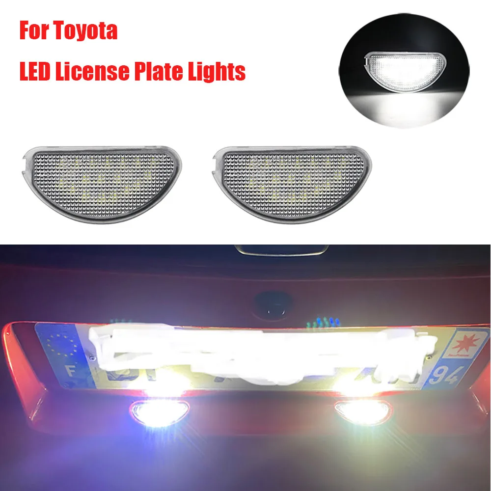 

For Toyota Aygo 2005 2006 2007 2008 2009 2010 2011 2012 2013 2014 LED Licence Plate Lights Car Number Plate Lamp 2PCS