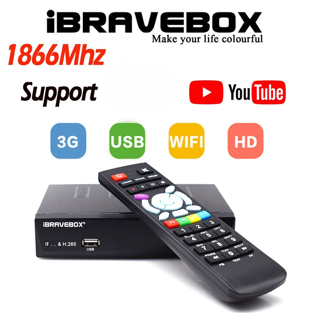 Спутниковый ресивер iBRAVEBOX F10S Plus цифровой USB DVB S/S2 Full HD 1080P H.265 Wi Fi ТВ Тернер