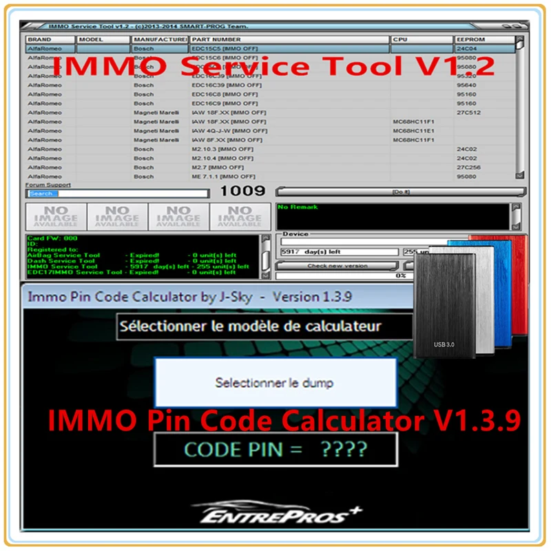 

Newest IMMO Pin Code Calculator V1.3.9 for Psa Opel Fiat Vag Unlocke+ IMMO SERVICE TOOL V1.2 PIN Code and Immo off Works