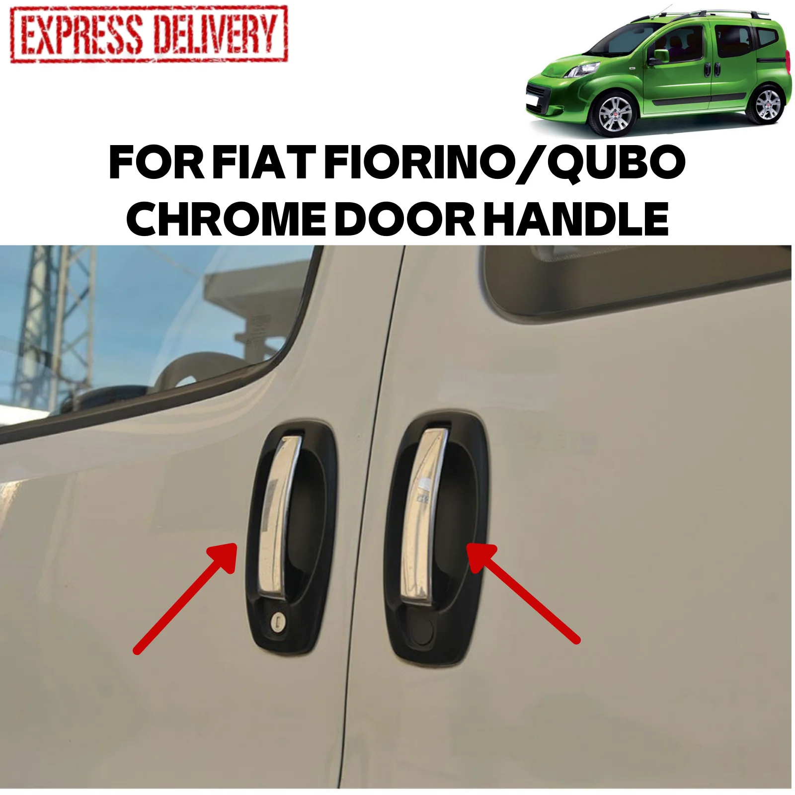 

Хромированная дверная ручка для FIAT FIORINO/QUBO 2008-2021, 5 шт., отделка, уличный аксессуар из нержавеющей стали, запчасти боковой панели, модификация ...