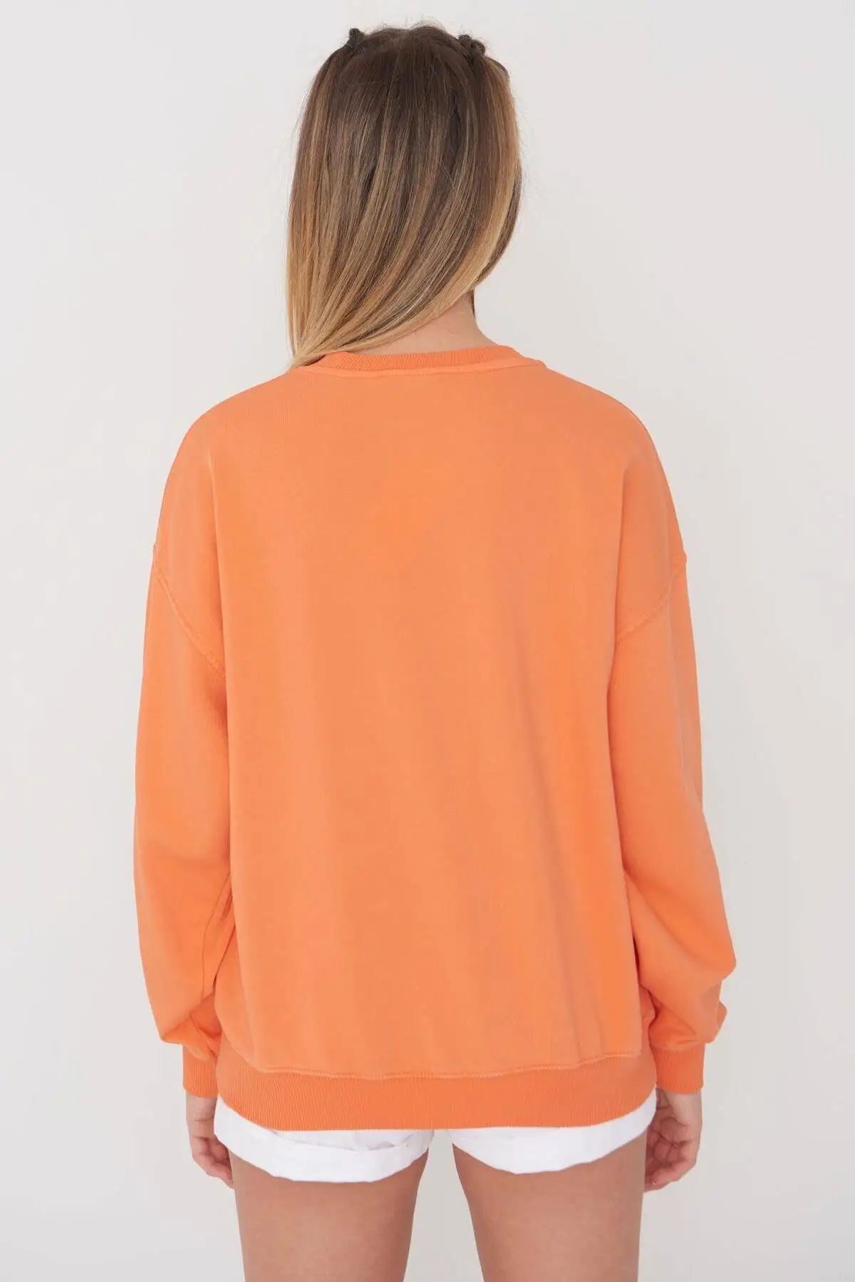

Women's Orange Printed Sweat