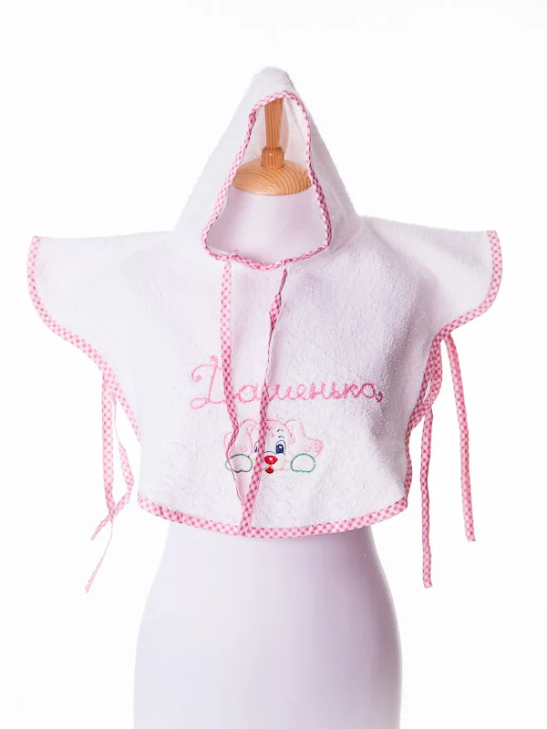 Полотенце пончо с капюшоном Poncho towel for your baby with embroidery of any name |