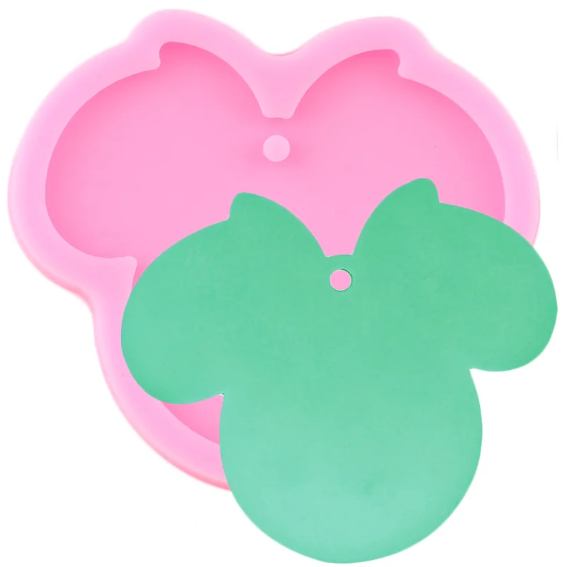 Блестящая силиконовая форма для мыши брелоки брелока подвеска полимерная глина