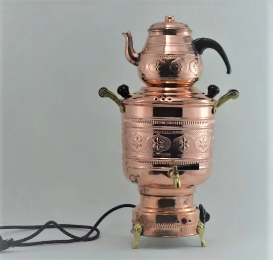 Качественный самовар из натуральной меди с гравировкой|Столовые сервизы| |