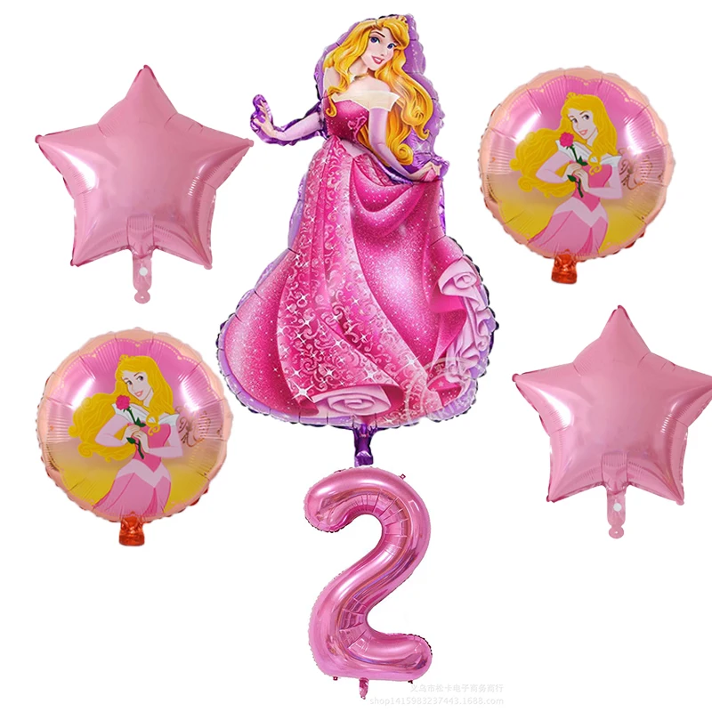 6 шт. на день рождения Белоснежка Аврора принцессы Белль шесть шары в форме