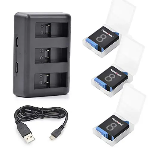 Bateria e Carregador Canais para Gopro Newmowa Substituição Hero Enviado 24horas 3 8