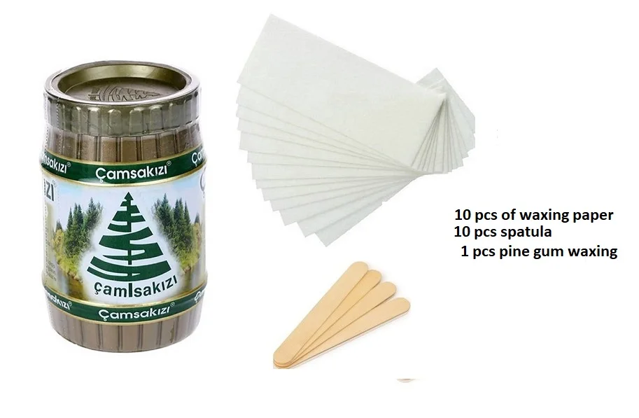 

Pine Gum Wax Waxing Set Epılatıon Warm Wax 10 pcs waxing paper 10 pcspatula pine gum wax 240g Fast Shıppıng