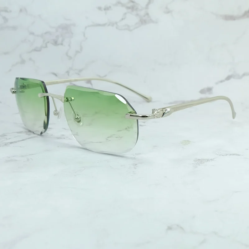 Diamond Cut Sunglass Panther Limited Sunglasses Men And Women Rimless Stylis Carter Sun Glasses Driving Shades Eyewear